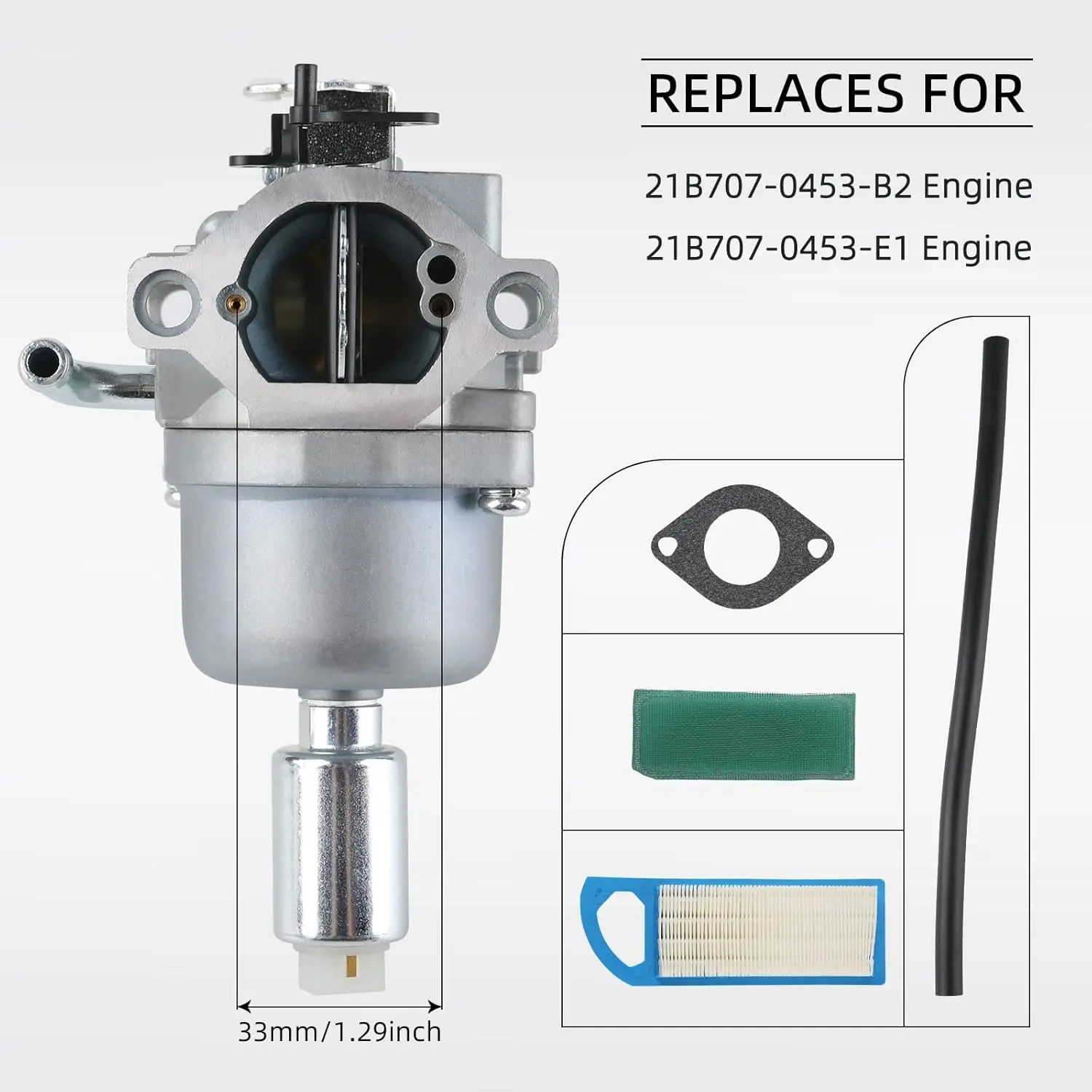 Фото Карбюратор для Briggs Stratton 594601 796587 591736 19-21HP, для тракторов-газонокосилок Craftsman Nikki №3