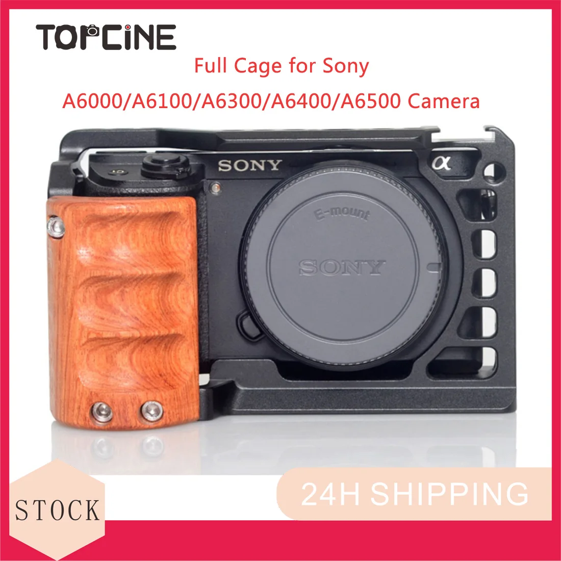 Видеостабилизатор Topcine для камеры Sony A6500 A6400 A6300 A6000 A6100, камера с холодным башмаком, ручка, фиксирующие отверстия