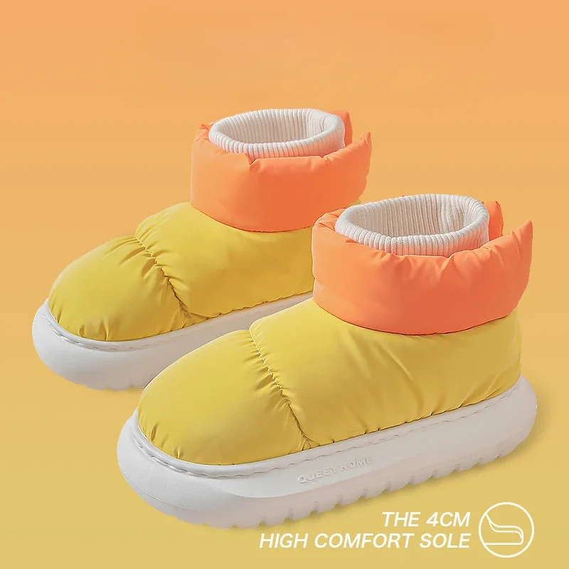 Милые женские ботинки на гагачьем пуху новинка 2024 теплая плюшевая обувь