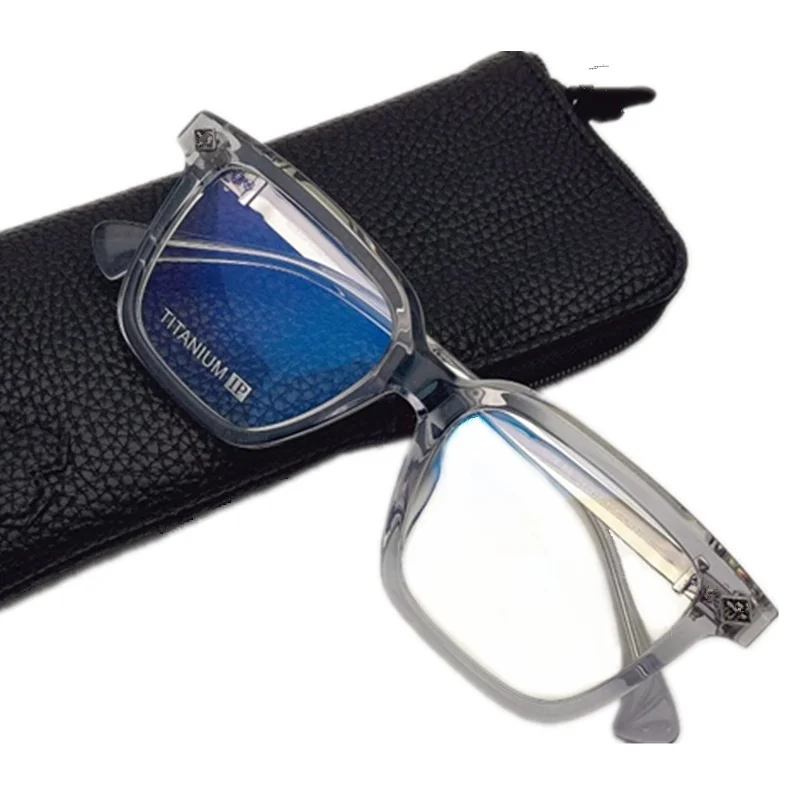 Новинка Chretro-винтажные компактные квадратные очки с оправой из титана 284 54-18