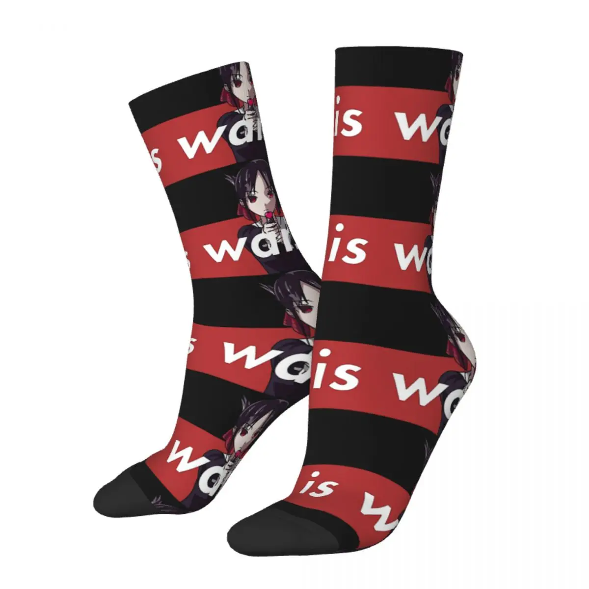 

Funny Happy Men's Socks Love Is War Retro Harajuku Kaguya-Sama Wa Kokurasetai Ultra Romanti Anime Street Style Novelty Sock