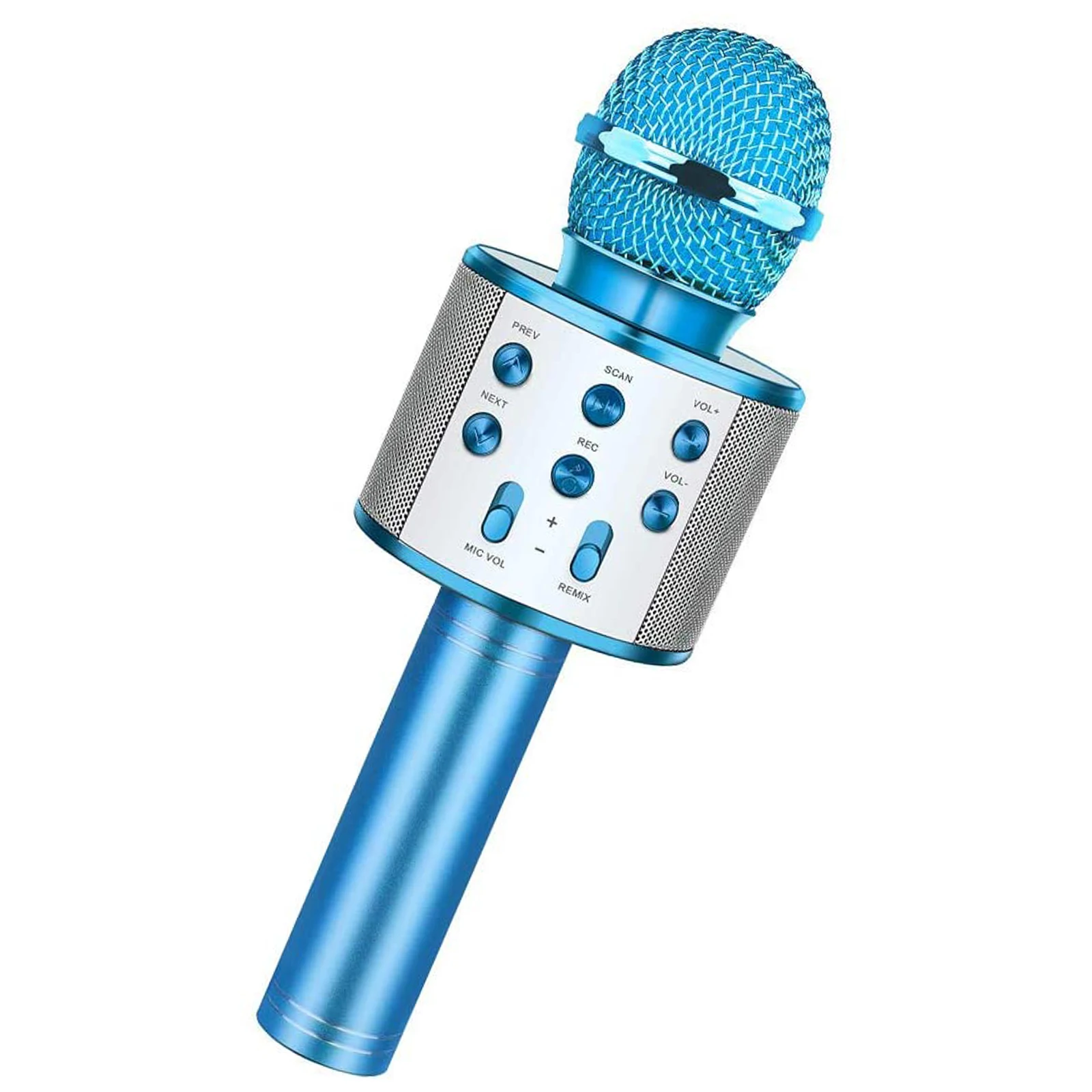 

Kids Music Toy Handheld Wireless Microphone Karaoke Adult Portable Bluetooth-Compatible Speaker Home KTV Toy LED Light