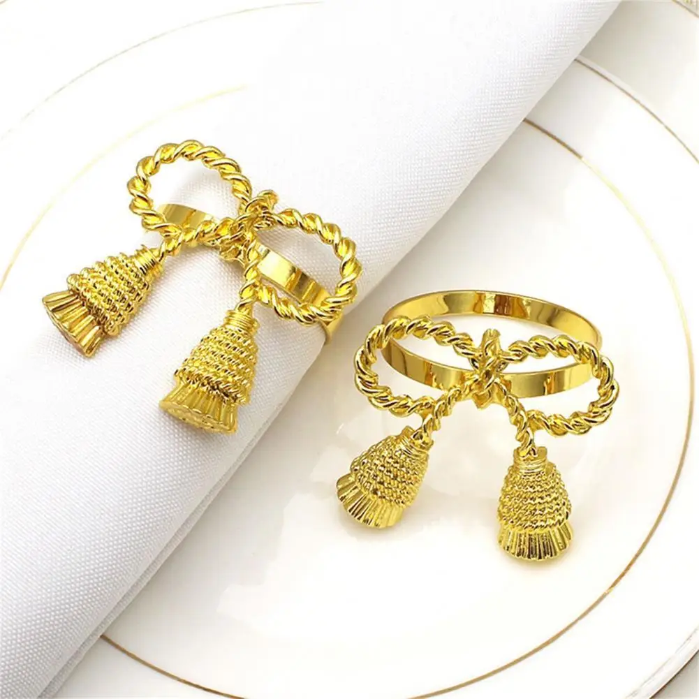 

6 шт. кольца для салфеток Изысканная форма нержавеющий сплав декоративные бант-узлы для салфеток Фотография реквизит для дома