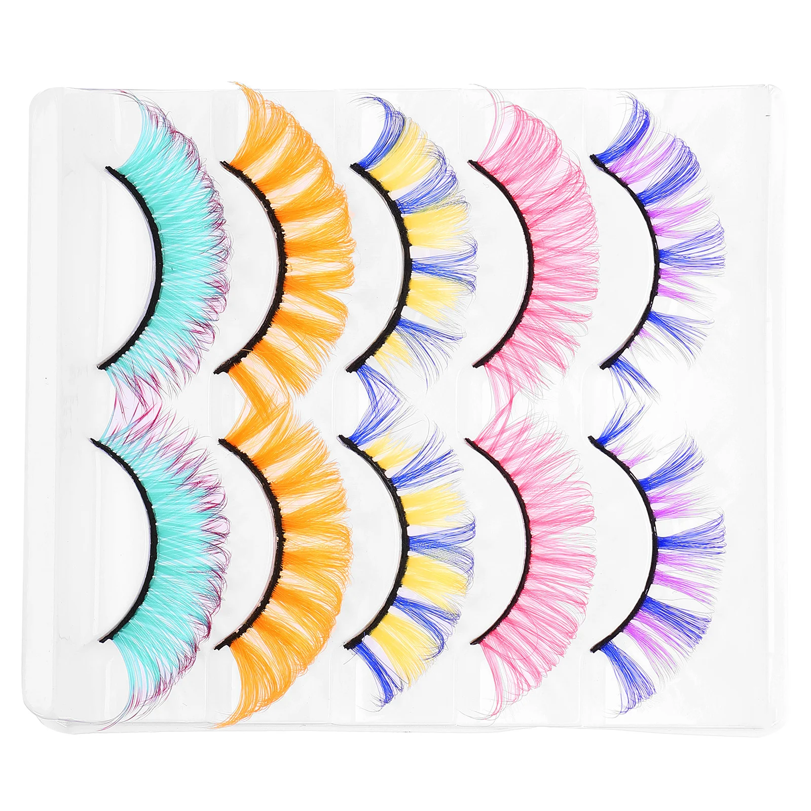 

5 Pairs Colored False Eyelashes Fake Individual Natural Variety Short Imitation Kit Makeup Accessories Wispy Miss