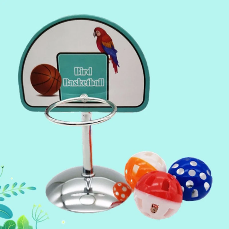 Домашнее животное попугай баскетбольное кольцо реквизит колокольчики шарики