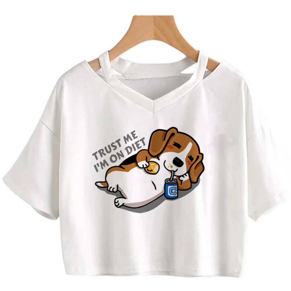 Женская футболка Beagle уличная одежда для манги дизайнерская y2k