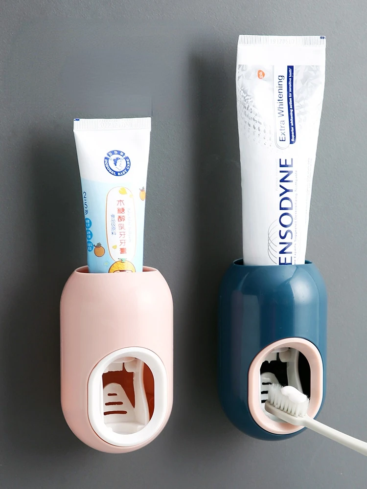 

Press Toothpaste Squeezer Wall-Mounted Fully Automatic Tube Toothpaste Dispenser Punch-Free Salle De Bain Bathroom Accessories 5