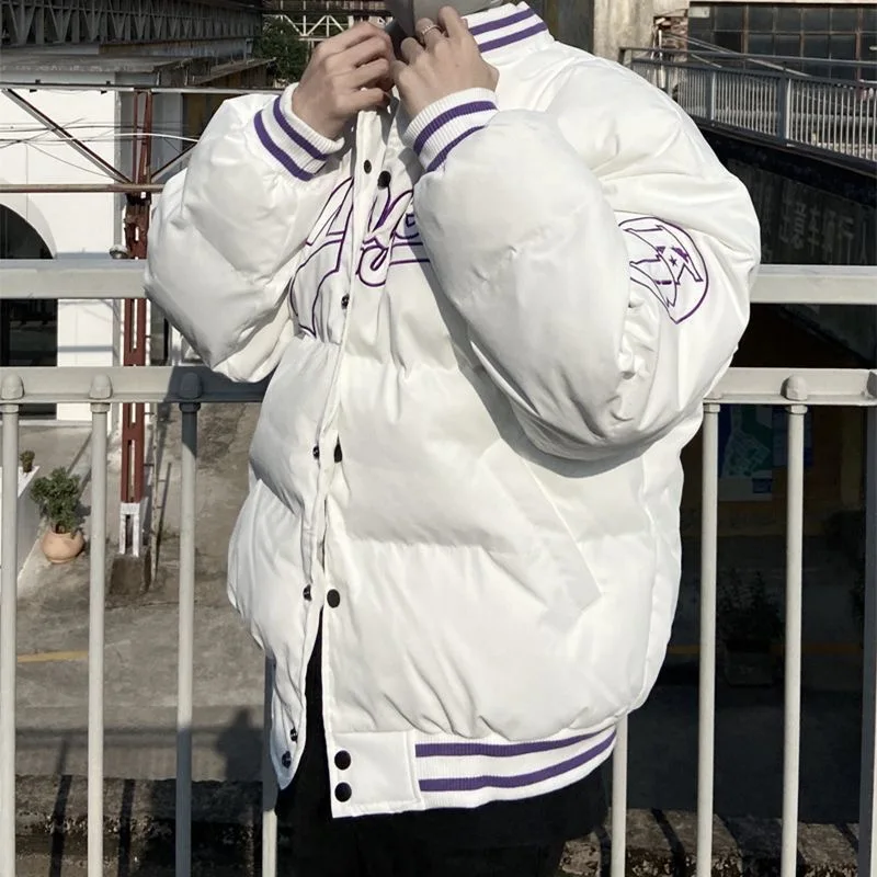 Winter men's and women's fashion loose baseball suit down cotton American thermal INS street cotton suit