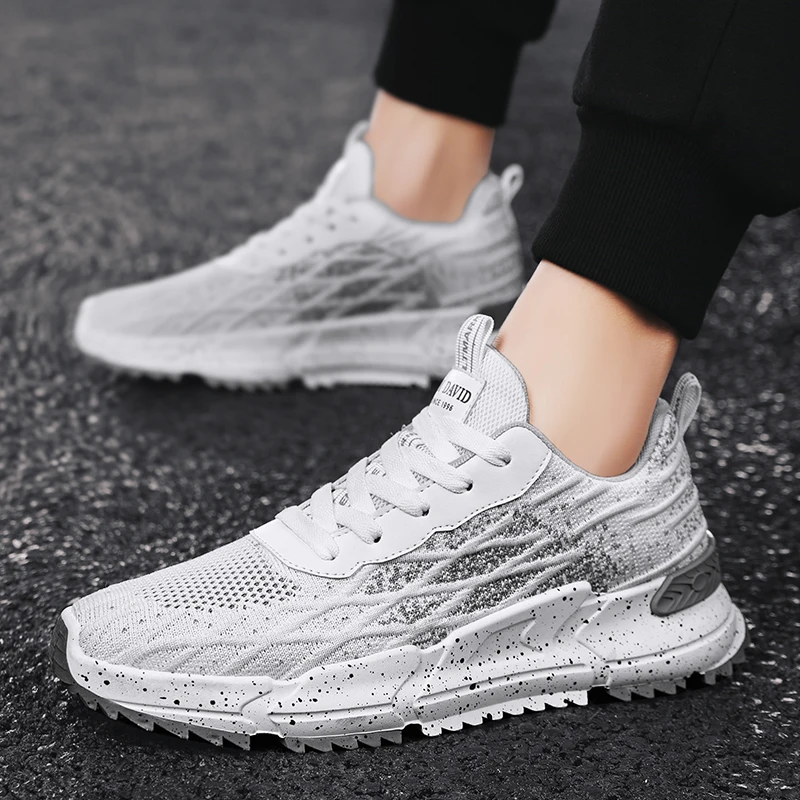 Mens New Fashion Running Shoes Athletic Sneaker Breathable Non-slip Shock-absorbing Outdoor Causal Sport Shoes