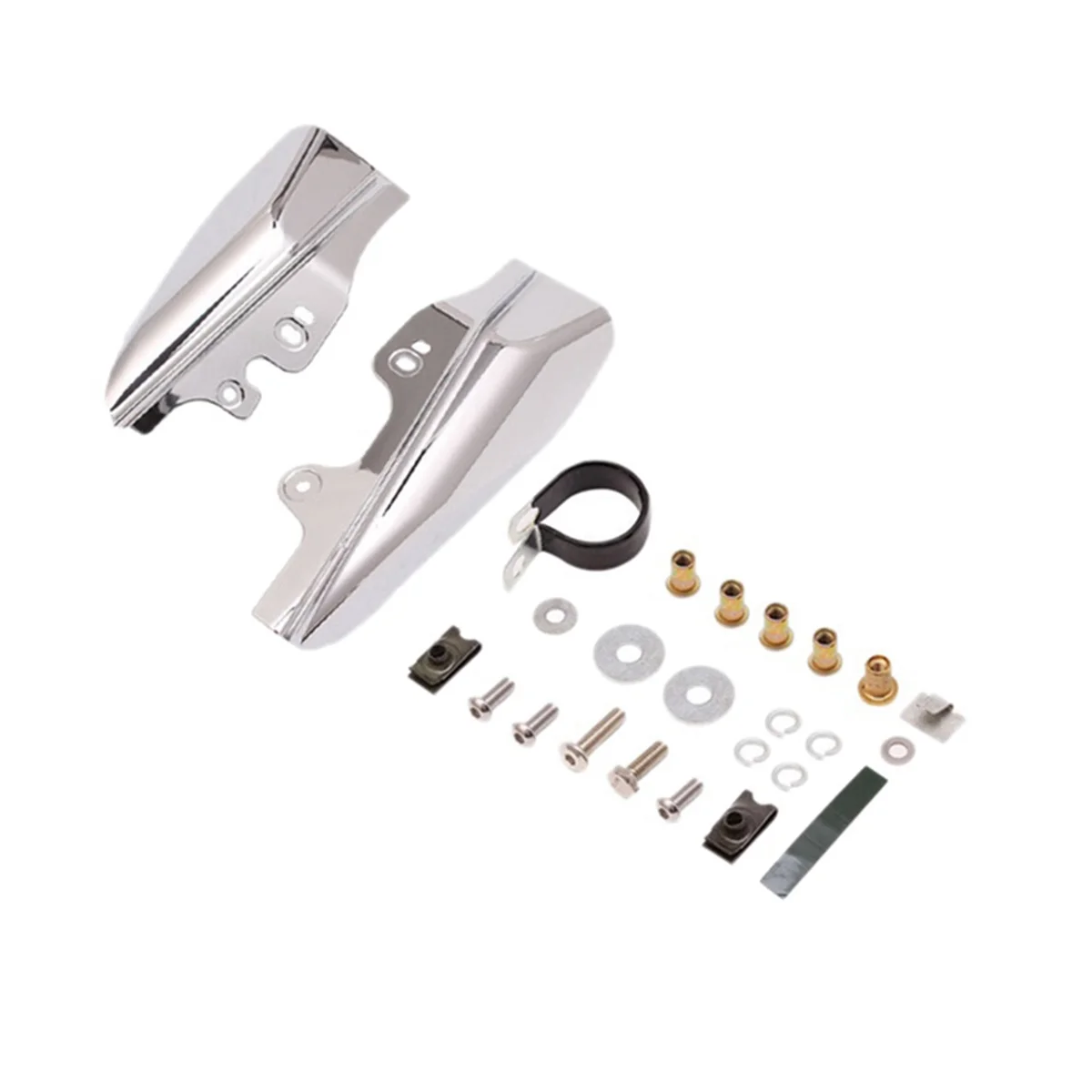 

1 Set for Touring Street Glide Road King FLHR 2001-2008 Silver Mid Engine Mid Rack Air Deflector Heat Shield