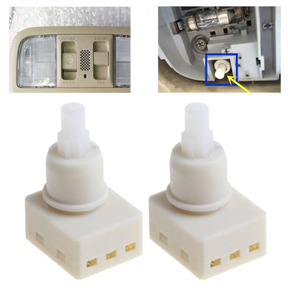 

2 Pcs Interior Dome Light Lamp Switch for Honda Accord CR-V Pilot Odyssey Pilot Ridgeline Acura TSX 34404-SDA-A21 924-798