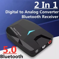 bluetooth 5 0 receiver digital to analog audio converter spdif optical fiber coaxial signal to 3 5mm aux rca amplifier spe