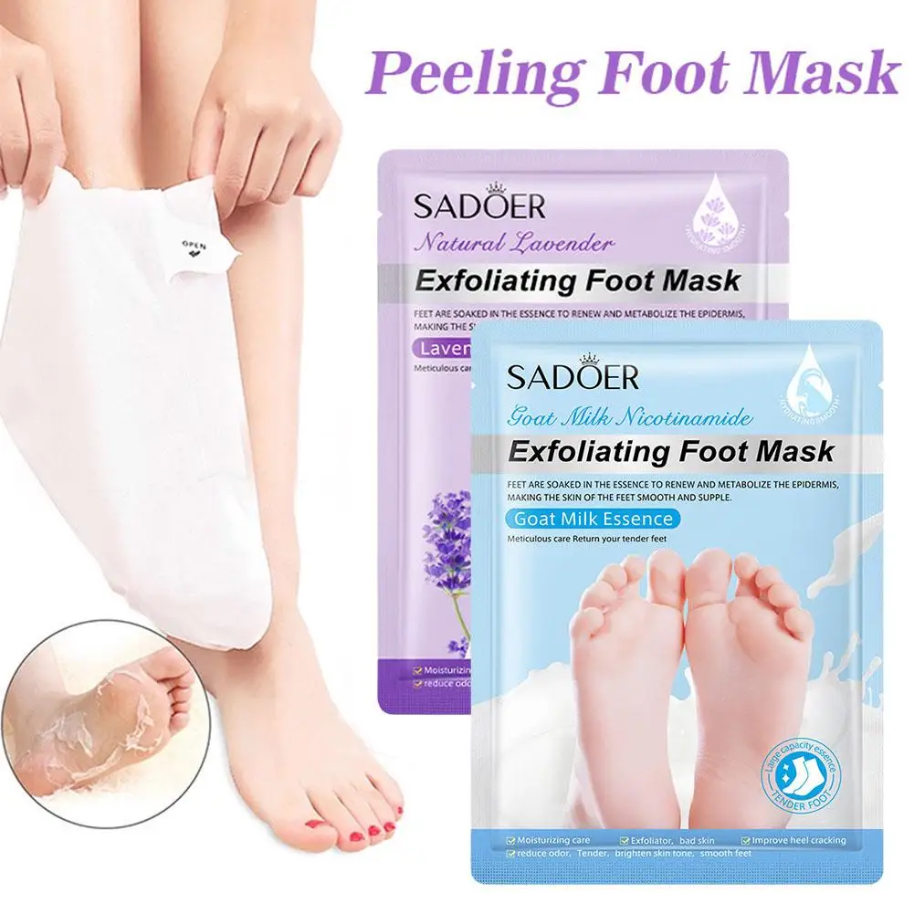 

35g/pair Goat Milk&Lavender Foot Mask Moisturizing Membrana Whitening Remove Skin Exfoliating Peeling Spa Foot Mask Dead Fo A5G8