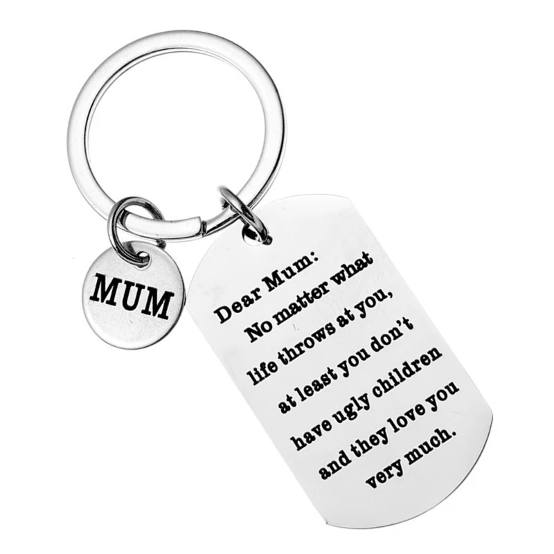 

Mother's Day Gift Mom Key Chain Keyring Inspirational Jewelry for Mom Birthday Mother’s Day Jewelry for Mom from Daughter Son