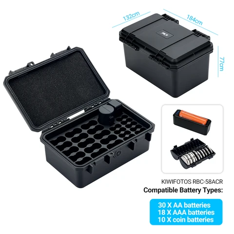 Держатель для батарей KIWIFOTOS RBC-58ACR с тестером