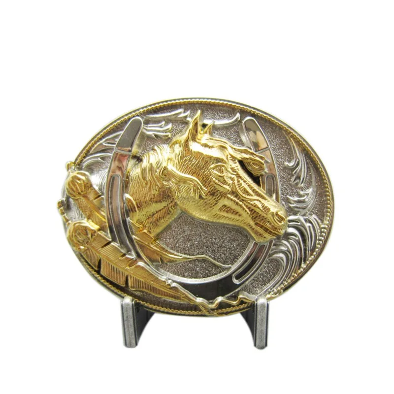 Двухцветная Серебряная позолоченная стандартная пряжка ремня также в наличии