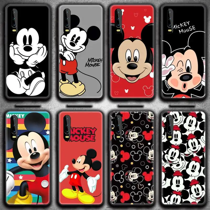 cute cartoon mickey mouse phone case for huawei p20 p30 p40 lite e pro mate 40 30 20 pro p smart 2020 free global shipping