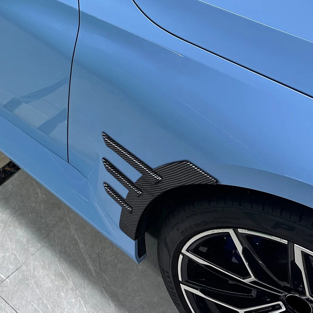 Фото Для BMW 2 серии G42 M2 G87 2022+ Декоративные накладки на колесные арки в стиле MP, передний сплиттер, ветровые накладки на колесные арки, комплект из 4 частей №4