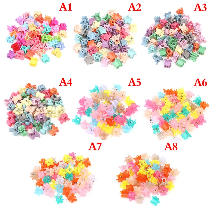 

50pcs/bag Children's Hair Clips Cute Princess Bangs Clip Korea Ins Girl Baby Clip Hair Accessories Clip Flower Hair Clips Claw
