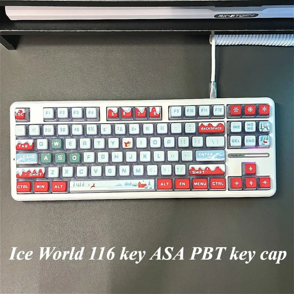 Ice and Snow World четырехсторонняя прозрачная клавиатура 116 клавиш ASA PBT подходит для