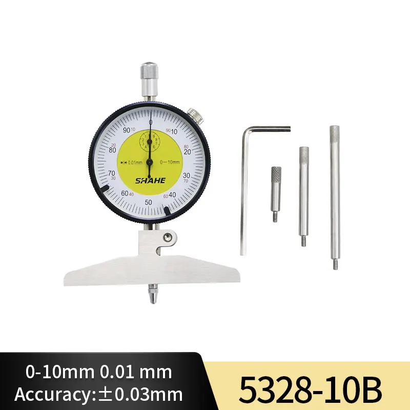 

SHAHE Индикаторный циферблат из закаленного сплава, измеритель глубины 0-10 мм, индикатор глубины, глубиномер циферблата