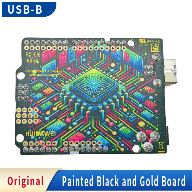 Окрашенная черно-золотая плата USB-B UNO R3 A00064W