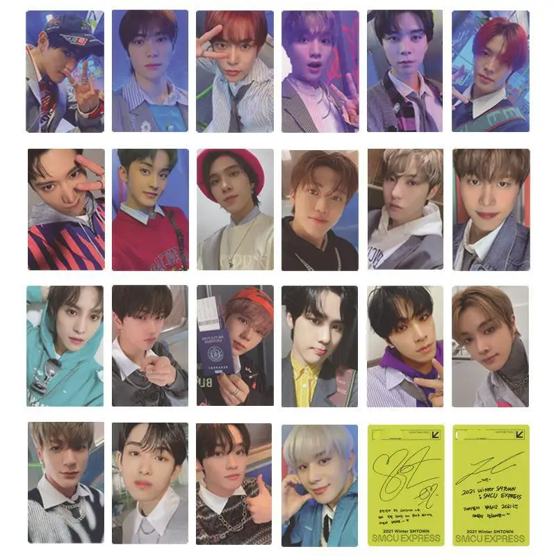 

K-POP Winter Special 2021 Winter SMTOWN Same Style Self-made Photo Card Printed Signature Card Collector Card Polaroid Gift SUGA
