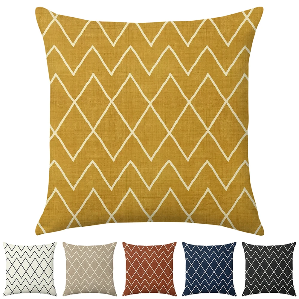 

Geometric Striped Deocrative Pillows for Sofa Cushion Cover Nordic Home Decor Pillow Case Office Car Throw Pillow Cover 45x45cm