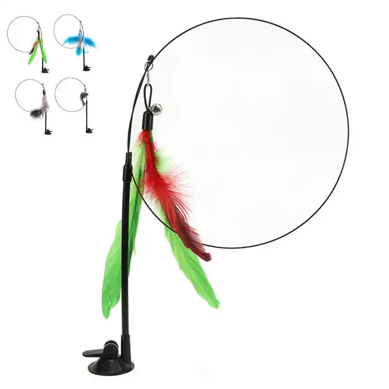 

Funny Cat Feather Steel Wire Cat Feather Wand for Cats