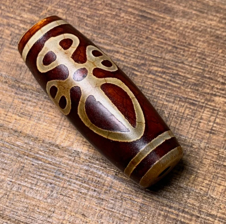 Тибетский Непальский Гималайский Древний Агат Старый Дзи Талисман Глаз Бусина