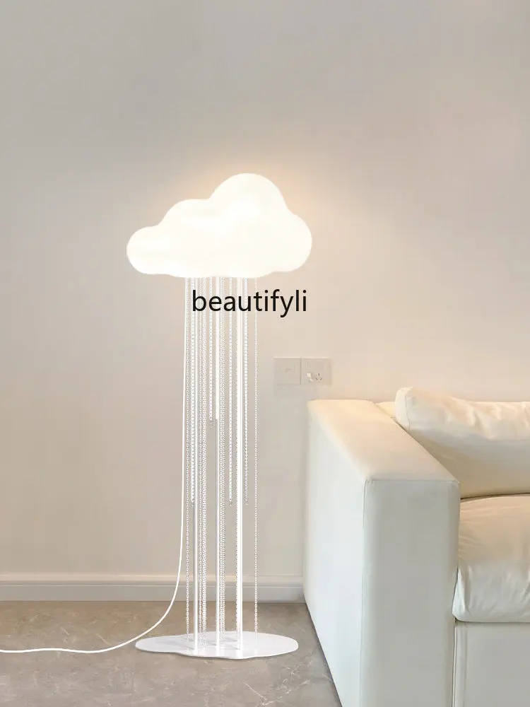 

Напольная Лампа zq Cloud/прикроватная лампа кремового цвета для гостиной, дивана рядом с девушкой