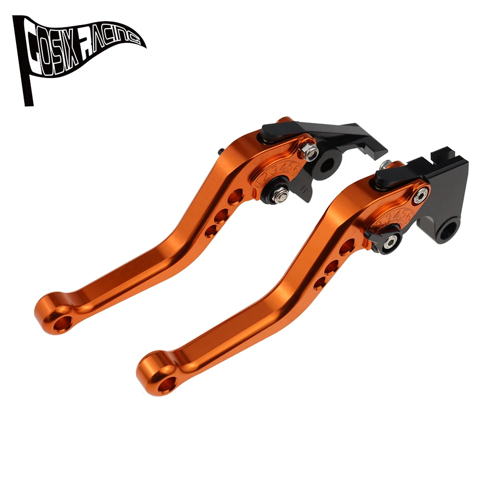 Фото Подходит для ZX6R ZX636 2019-2022 ZX-6R ZX-636 Аксессуары для мотоциклов с ЧПУ Короткие тормозные рычаги сцепления Набор регулируемых ручек №2