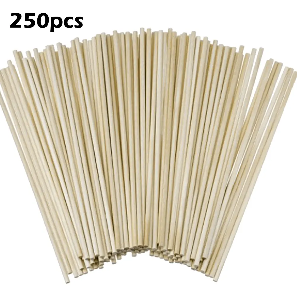 

250pcs DIY Gift Decoration Portable For Crafts Wooden Stick Cake Sturdy Easy Use Dowel Rod Wide Application Home Free Cutting