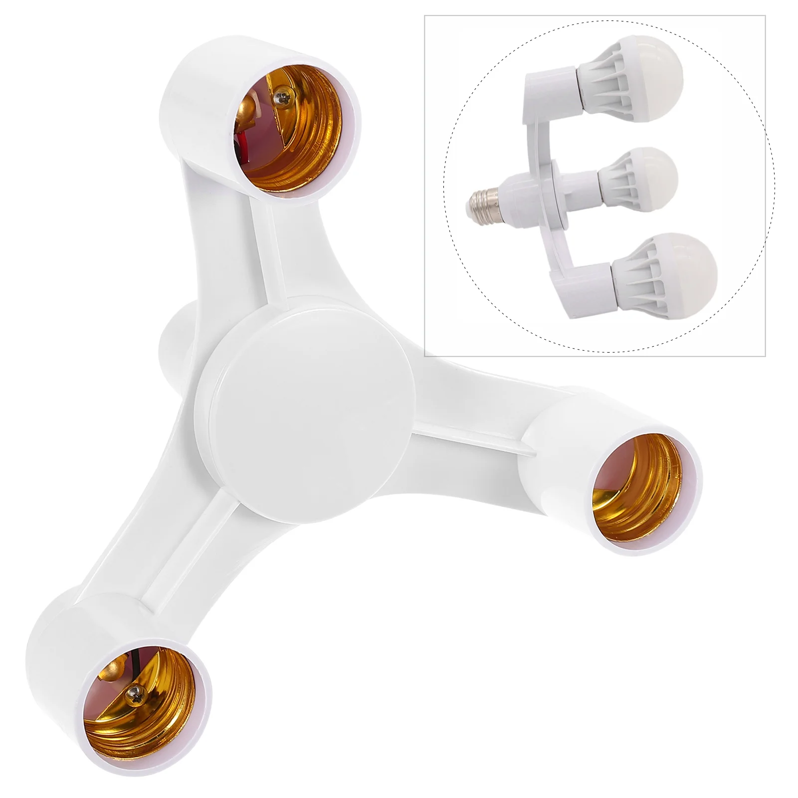 

2PCS Conversion Lampholder 3-head Light Adapter Lamp Adapter Home Lampholder