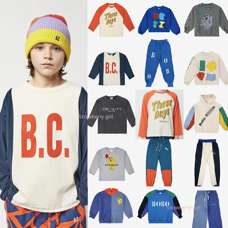 

In Stock 2023 SS Spring New Arrivals BC Kids Sweatshirt T Shirt Series Fashion Designer Clothes for Boy Girl Children Brand Bobo