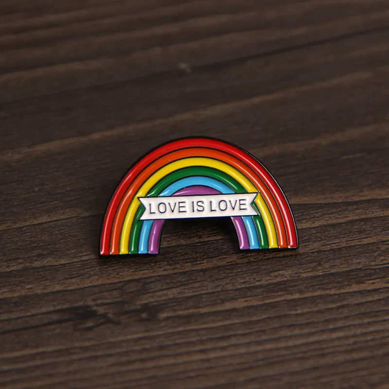 

Значки-значки Pride Love Is Love для мужчин и женщин, креативная эмалированная Радужная Заколка-лацкан с молнией для рук, ювелирные изделия