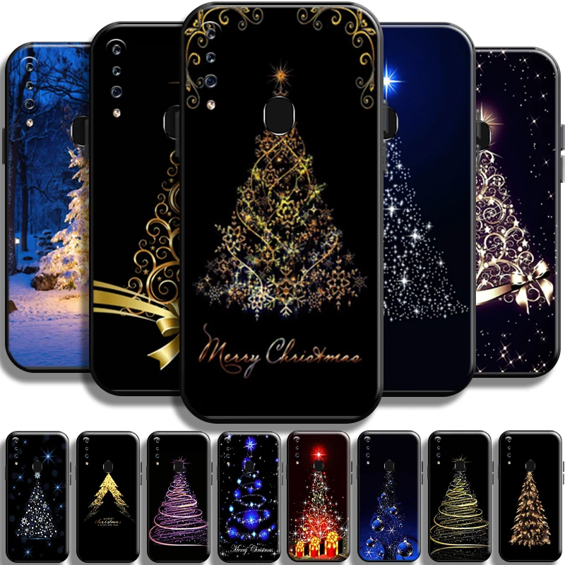 

Merry Christmas Tree Deer For Samsung Galaxy A60 Phone Case Funda Shell Carcasa Cover Coque Cases Full Protection Black