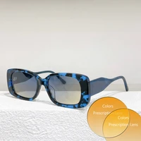 black gray blue white square frame high quality womens myopia prescription sunglasses gradient lens fashion mens glasses