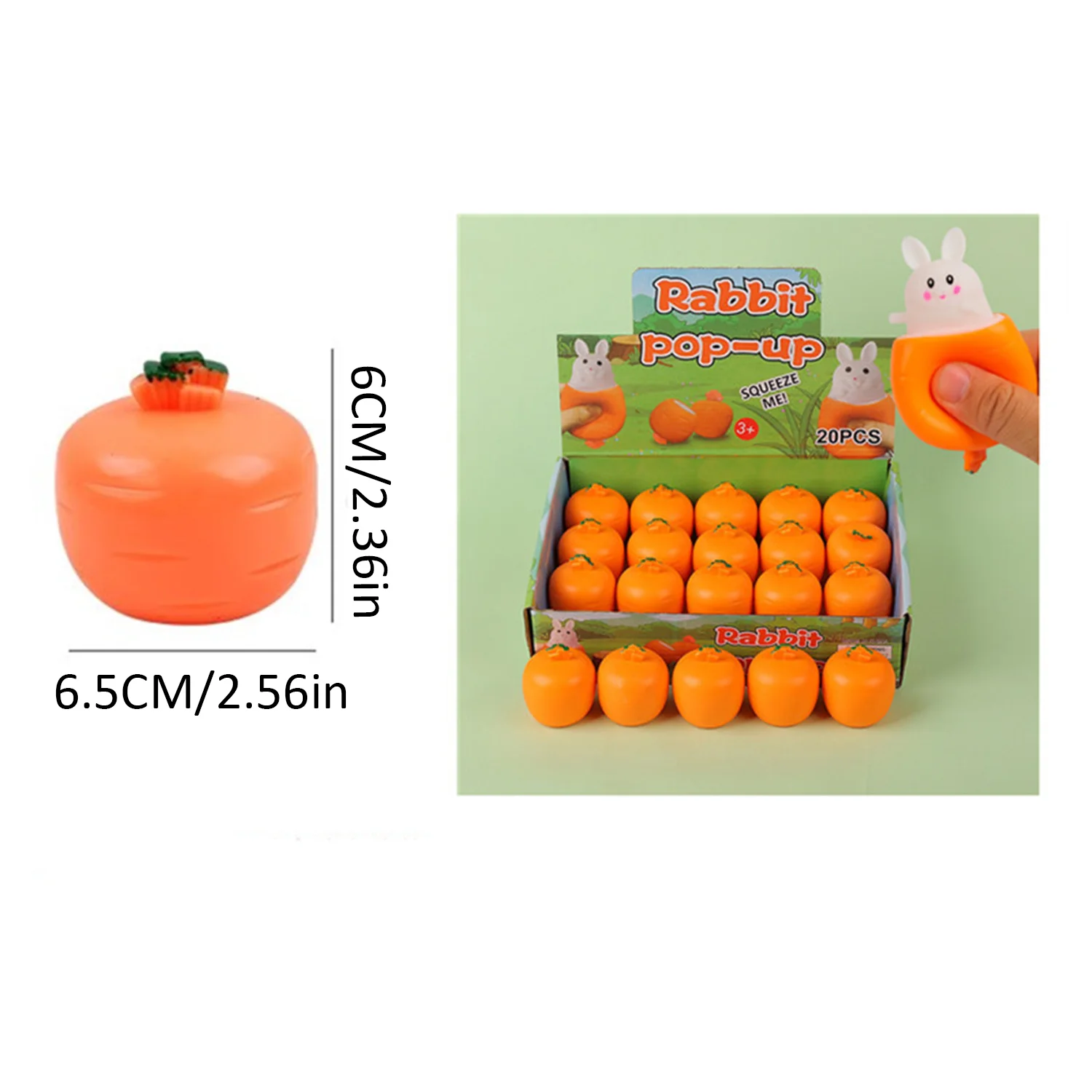 Мяч для снятия стресса в виде моркови кролика