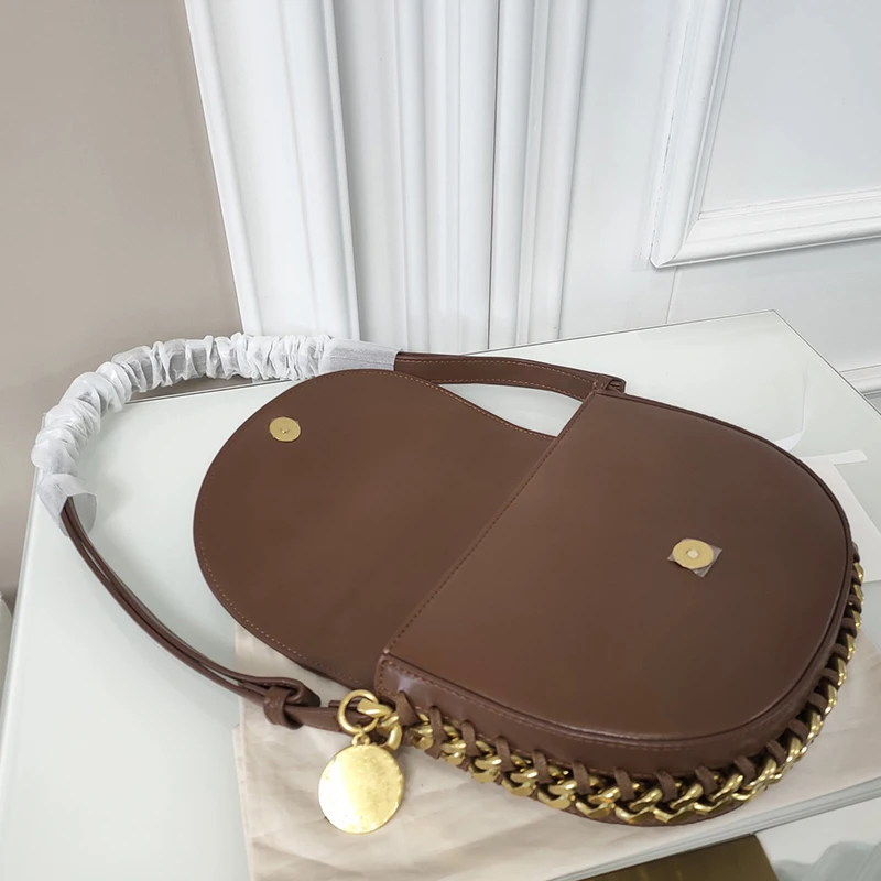 Chain Woven Women's Versatile Crossbody Bag 2022 New Luxury Designer Shoulder Bag Leather Fashion Handbag Ladies Round Wallet