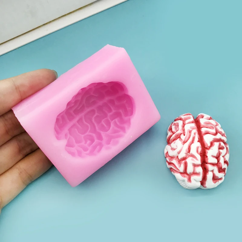 

Simulation Heart Brain Modeling Mold Funny Toys DIY Silicone Mould Chocolate Fondant Make Decorate Resin Art Gypsum Pudding