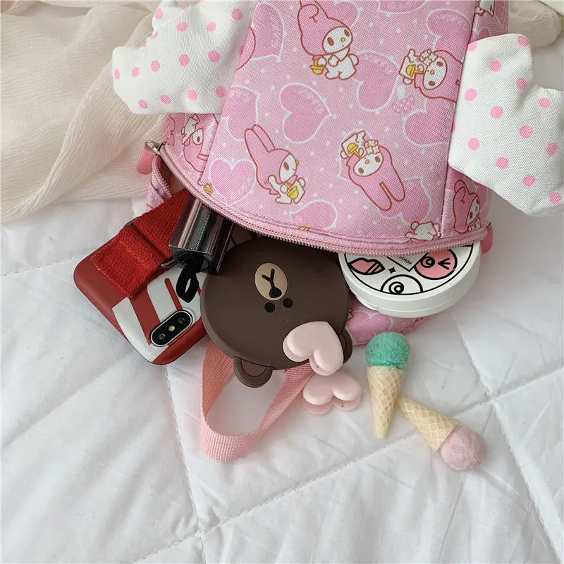 Melody Small Backpack Children's Backpack Cute Cartoon Toon Toddler 1-3-5 Years Old Boy Girl Baby Mini Anti-Lost Small Bookbag