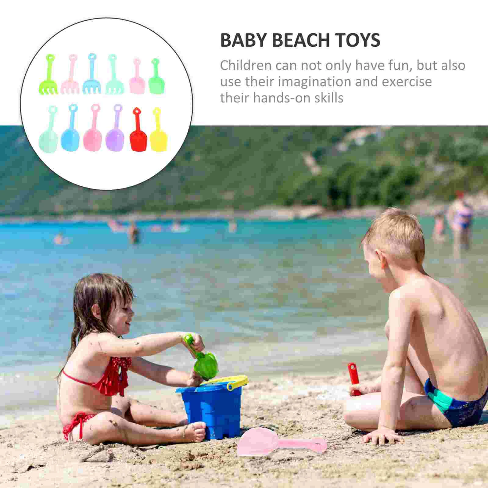 12 шт. детские пляжные игрушки лопаты для песка детей совок садоводства игры с