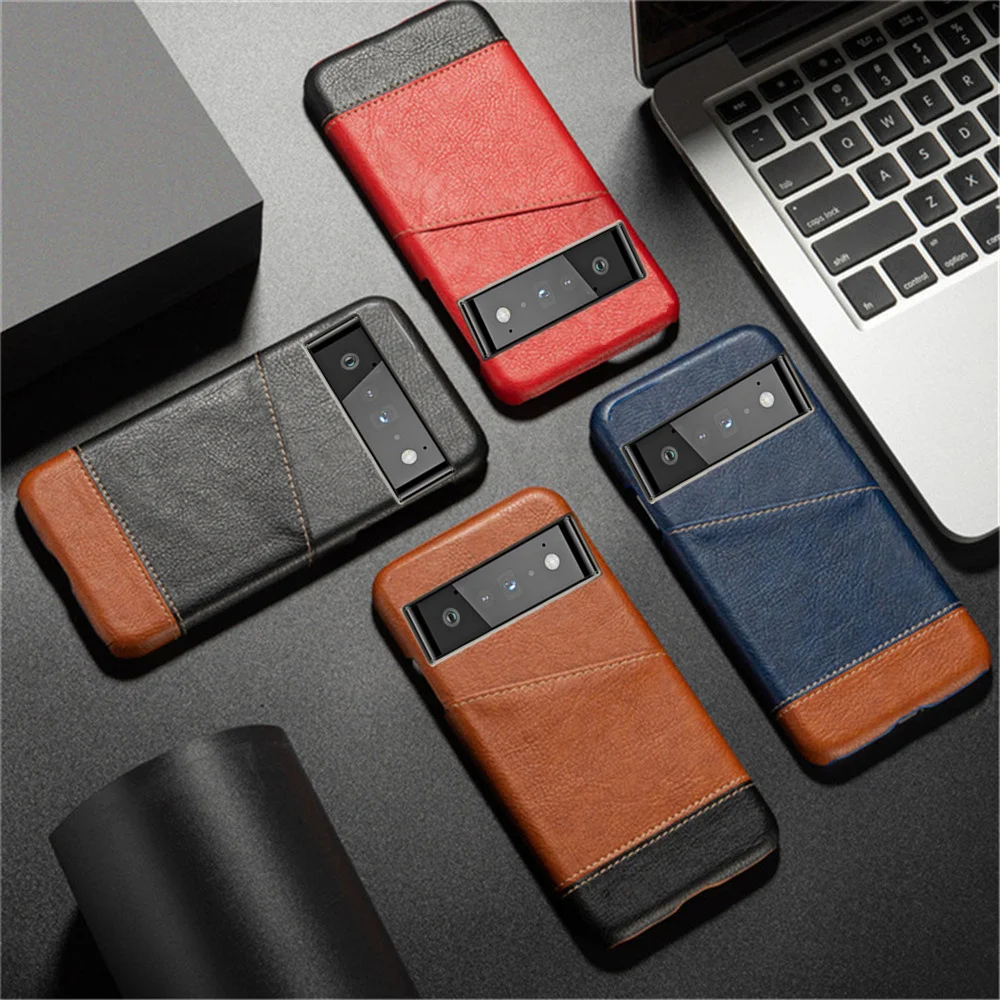 

For Google Pixel 6 Pro 4 4A 4G 5G 3A 3 XL For Google Pixel 6 6pro 4A 4 3 3A 2 XL Case Mixed Splice PU Leather Credit Card Cover
