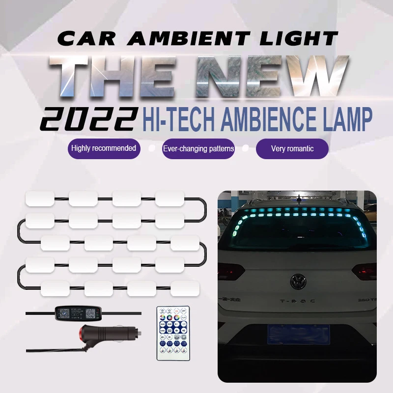

New APP Car Interior Ambient Light Colorful Daytime Running Lights Led Remote Control With USB Bent Greedy Snake Decorative Lamp