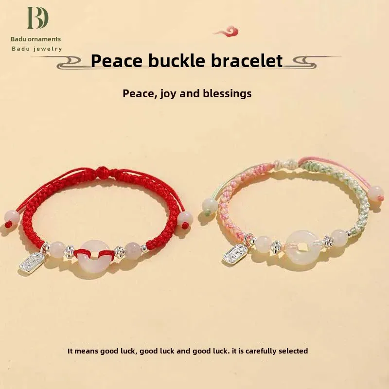 Браслет ручной работы с красным драгоценным камнем женский оригинальный дизайн