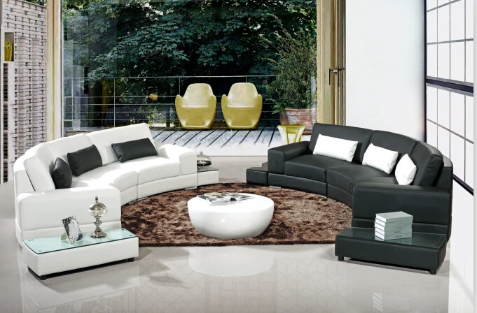 

2022 sofas modernos para sala Arc-shaped sofa set for living room furniture,modern leather sofaliving room furniture