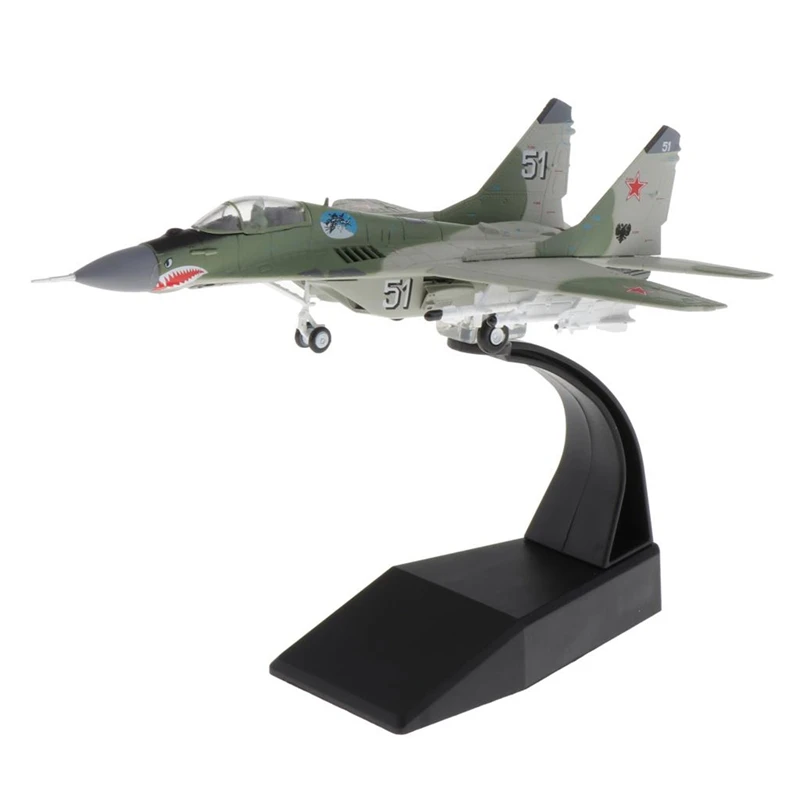 

1/100 MIG-29 Fighter Attack Plane Diecast Plane Model - Metal Mini Diecast Aircraft with Stand