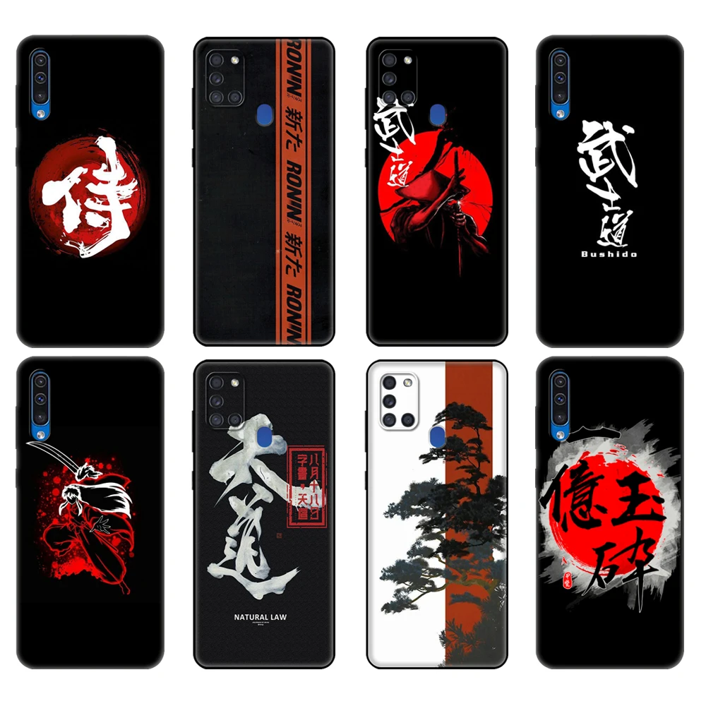 

Черный чехол из ТПУ для Samsung Galaxy A50 50S A30S A11 A21S A31 A41 A51 A71 M21 M30S S10 LITE, японский RONINSUTAIRU FRESH Bushido