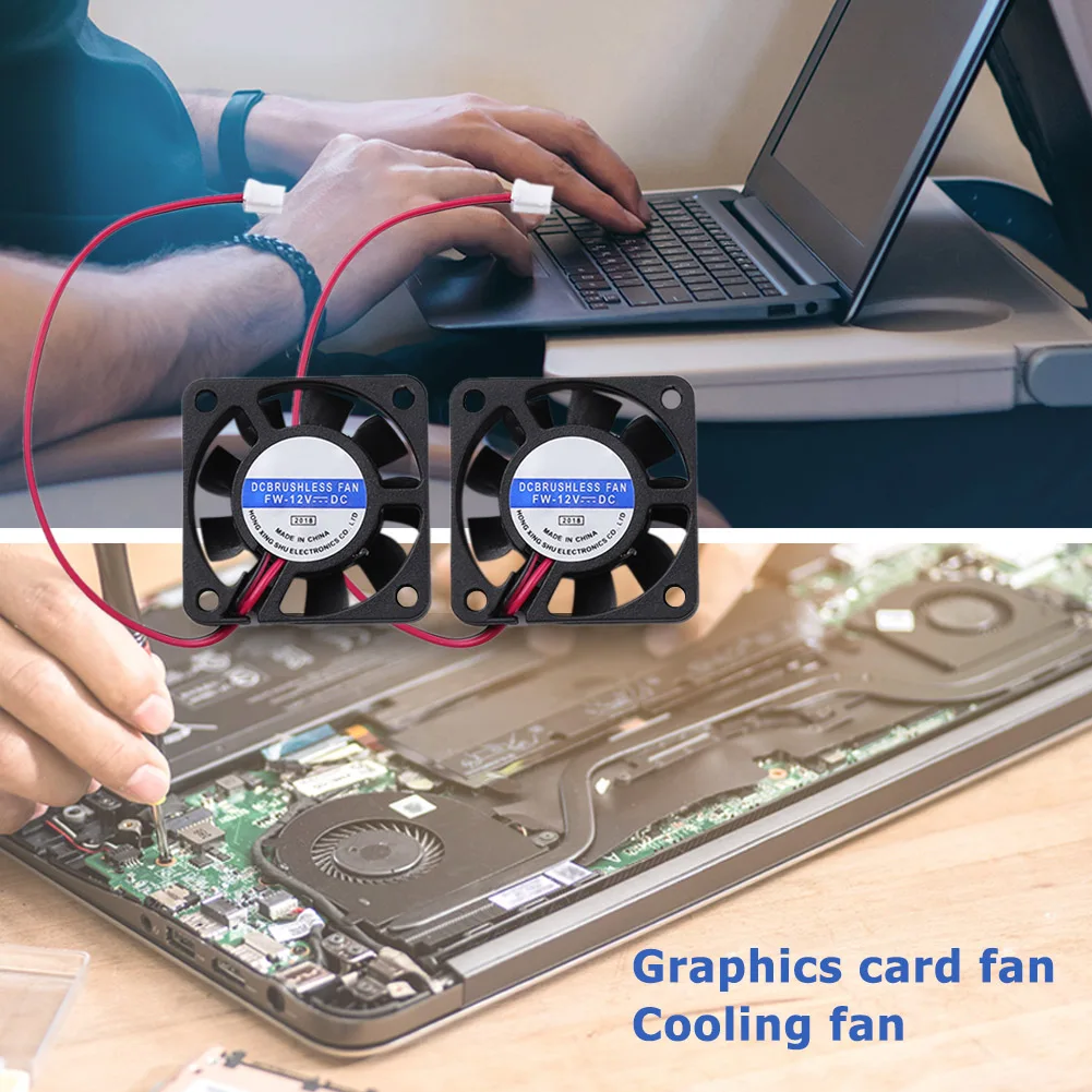 

2Pcs 4010 12V 2Pin 4CM Cooler Fan 40x40x10mm Mini DC Brushless Cooling Fan Computer Case Chassis Graphics Card CPU Ventilador